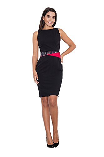Preisvergleich Produktbild Figl Interessantes, knielanges Kleid, Größe S, Schwarz