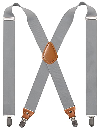 Image of Adjustable Elastic Suspenders for Men's and Women's with X Back Suspenders for Casual & Formal
