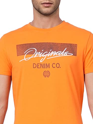 Image of JACK & JONES Men's Cotton Printed Slim Fit T-Shirt