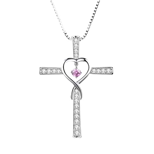 Collier Cœur et Croix en Argent | Idée Cadeau Communion et Baptême