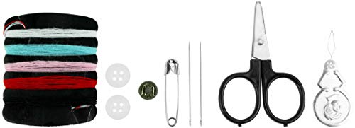 Bare Essentials Sewing Kit for Home, Travel & Emergencies (Gold Lines)
