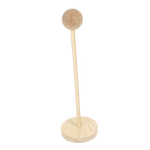 Beavorty Dolls Wig Stand Portable Wooden Display Rack for Wigs and Hats for Storage and Display Single Unit Wig Holder