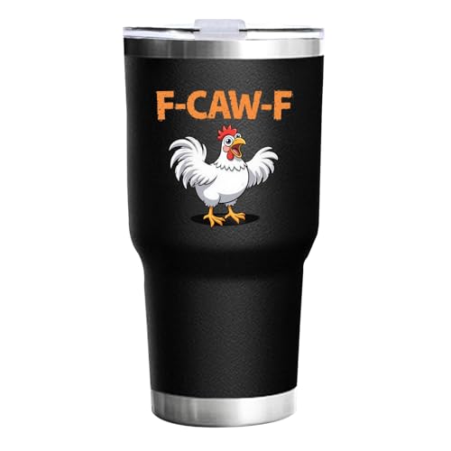 YFKFYTG F-CAW-F Chicken Tumbler Coffee Tumblers 30 oz Tumbler with Lid and Straw Insulated Tumblers Stainless Steel Tumbler