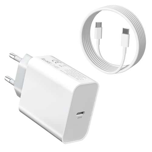 45W Chargeur USB C Rapide pour Samsung Galaxy S26 Ultra/S26 Plus/S25 Ultra/S25 Edge/S24 FE S23/A57 5G A27 A37 A17 A56 A36 A16 A26 A55 A25 A35 A54/Z Fold 6 7/Z...