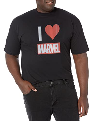 T-shirt Marvel grande taille vêtement homme noir 3XL manches courtes coton imprimé