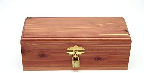 Cedar EssenceKeepsake or Memory Box 7" L x 4" W x 3 1/4" H with Lock and Key(Small)