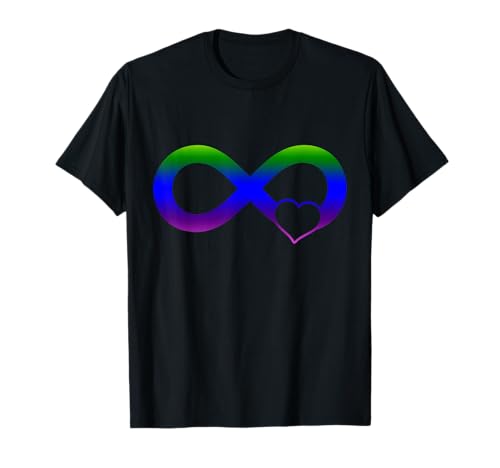 Neurodiversità Rainbow Infinity Sign Autismo Consapevolezza Mese Maglietta