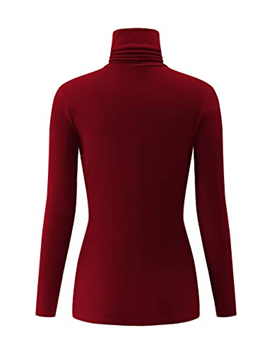Image of Kindcall Casual Turtleneck Tops Lightweight Long Sleeve Soft Thermal Shirts for Women