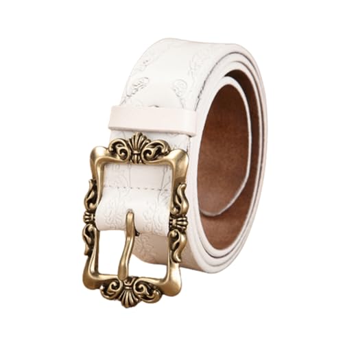 Ceinture Western anti-déformation réglable avec boucle dorée pour jean noir