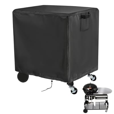 Andacar Outdoor Grill Cover for Weber 22 Inch Performer Charcoal, Waterproof Heavy Duty Smoker BBQ Grill Cover for VEVOR 22 Inch Portable Grill with Cart-45x33x38 in