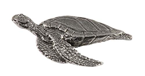 Handcrafted Tortoise, Pond Turtle, and Sea Turtle Brooch and Lapel pins - Pewter, Copper, Gold, Hand Painted, and Premium - Handmade in The United States