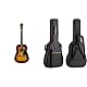 Fender CD-60 Dreadnaught Akustikgitarre (V3) – ohne Koffer – Sunburst & CAHAYA Gitarrentasche Akustikgitarre Gig Bag Guitar Case wasserdicht gepolsterte Gitarre Rucksack Verdickte Gitarrentasche