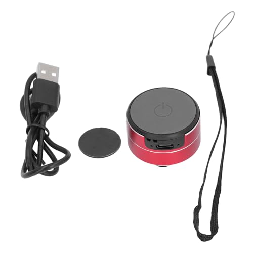 Image of Bone Conduction Speaker, Portable Cordless Bluetooth Speaker Stereo Music Player with Suction Cup Base, Support Dual Speaker Pairing Connection (Red)