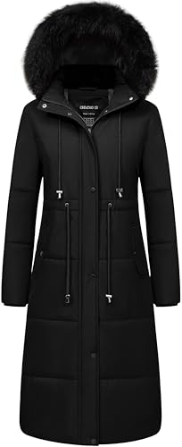 CREATMO US Women's Long Winter Coat Warm Waterproof Puffer Jacket