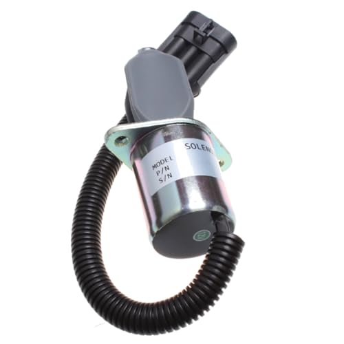 LYEDFRC 6681513 Fuel Shut Off for Solenoid for Bobcat Skid Steer S185 for Bobcat for Excavator 325 12VDC 325, 328, 331, 334, 337, 341,7753, S150, S160, S175, S185, T190