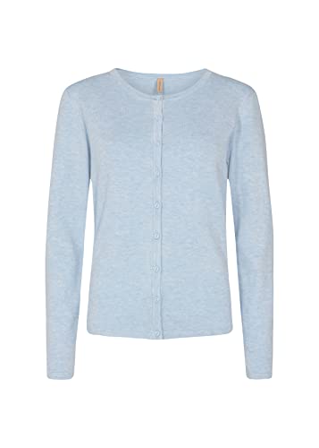 Soyaconcept SC-Dollie 446 Basic Button Knit Cardigan Pull en Laine, Mélange Bleu Cachemire, L Femme Cover