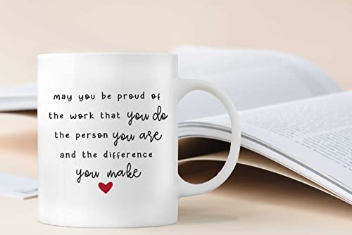 Taza de cerámica con frase inspiradora y asa en C 11 onzas miniatura 2