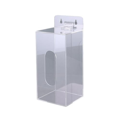 siduytin Caja dispensadora de mascarillas y guantes desechables con tapa, dispensador de guantes acrílicos, organizador de montaje en pared acrílico montado en la pared, A