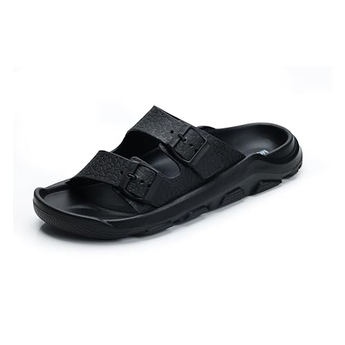 MGGMOKAY Summer Mens Slipper EVA Flat Sandals with Adjustable Buckle Straps