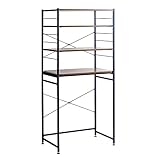 エア・リゾーム レンジ台 ゴミ箱上ラック おしゃれ キッチンラック emery(エメリー) 幅80cmタイプ ライトブラウン×ブラック