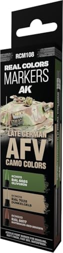 AK Real Colors Marker Set RCM108 Late German AFV CAMO Colors (3pcs)