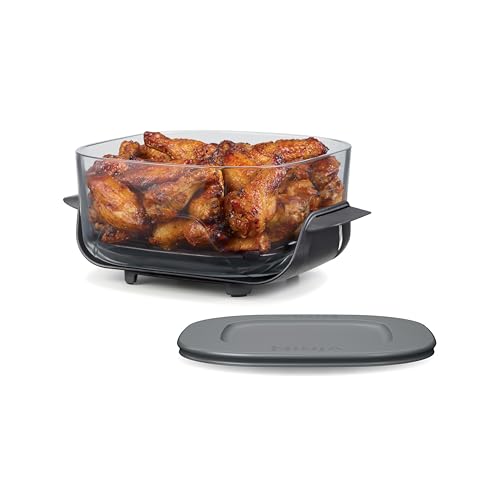 Image of Ninja 4-QT CleanCrisp Glassware Container with Storage lid, Compatible with Ninja Crispi FN101 & AS101 Series, Microwave, Freezer & Dishwasher Safe, PFAS & PTFE Free Glass, XSKSFN4QT