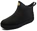 GURGER Gummistiefel Herren Kurz Kurzschaft Regenstiefel Wasserdicht Gummistiefeletten Regenstiefeletten Männer Schwarz Größe 44,275