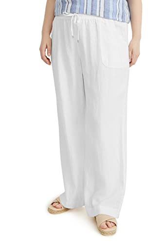 C&A Damen Pull-On Hosen Große Größen Wide Leinen weiß 50 S-L-R