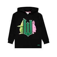 WICKED Girls' Hoodie | Elphaba & Glinda Jumpers | Glitter Hoodie | Pink 10-11 Years