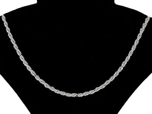PORI JEWELERS Italian 925 Sterling Silver 1.5mm or 2.25mm Rope Chain Necklace (26) (24, 2.25MM) - Image 3