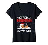 Photo Gallery donna beagle dog official christmas pigiama puppy funny xmas maglietta con collo a v Photo Gallery donna beagle dog official christmas pigiama puppy funny xmas maglietta con collo a v