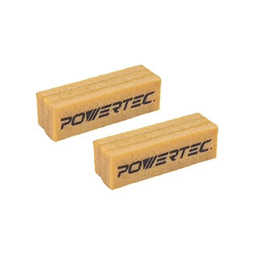 POWERTEC 71424V Abrasive Cleaning Stick for Sanding Belts & Discs 4-1/2 2PK | Natural Rubber Eraser - Woodworking Shop Tools for Sanding Perfection
