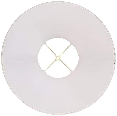 White Medium Bell Lamp Shade 7" Top X 16" Bottom X 12" Slant X 11.5" High (Spider) Replacement With Harp And Finial - Imperial Shade #TOP2