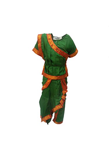 Image of Kaku Fancy Dresses Indian Classical Dance Costume for Girls, Bharatnatyam, Sufi, Kathak Dance Costume Accessory for Kids