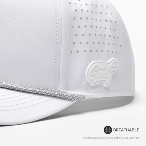 Image of Men's Golf Hat with Tee Holder & Magnetic Ball Marker | Breathable Performance Golfing Hat for Men | Water-Resistant Rope Golf Cap | Moisture-Wicking Snapback Golfing Hats