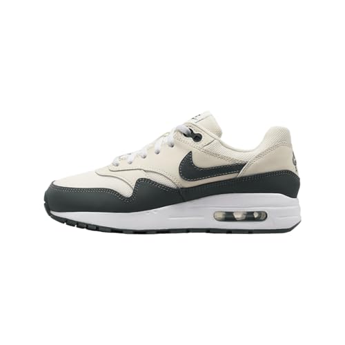 Air Max 1 Big Kids' Shoes (DZ3307-113, Pale Ivory/White/Bicoastal/Vintage Green) Size 3