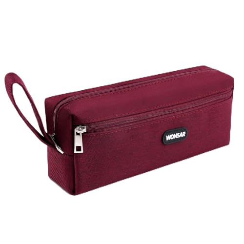 WONSAR Estuche Escolar, Estuche de Lápices Simple y Compacto para Niñas, Niños, Adolescentes, Adultos, Estudiantes, Estuche Portátil para Escuela, Oficina, Viaje
