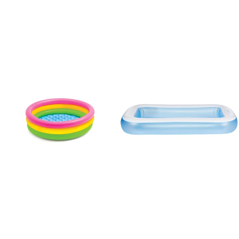Intex Inflatable Rectangular Pool and 3 ft Pool Combo Multicolour-image-22