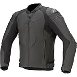 Alpinestars GP Plus R V3 Motorrad Lederjacke (Black/Grey/White,48)