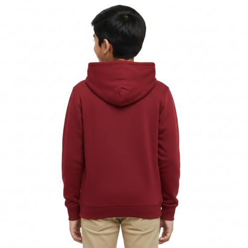 Image of Boy's Cotton Fleece Hooded Sweatshirt with Kangaroo Pocket