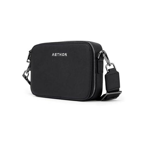 Image of AETHON | Abyss Sling Bag | Unisex Crossbody Bag | Saffiano PU Leather | Stylish Bag Perfect for Airport Look