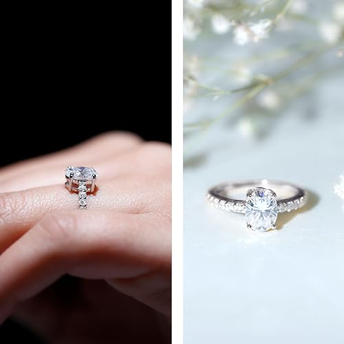 Certified Lab Grown Diamond 6X8mm Oval Engagement Ring, Ef-Vs Quality, Diamond 1 Carat Ring - Ready to Gift2