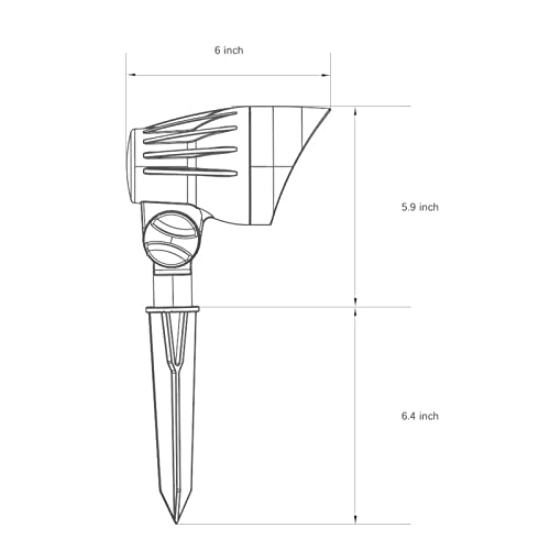 Malibu Low Voltage Landscape Spotlight 50W Halogen Floodlight 12V Metal Landscape Light 380 Lumen 3000K Warm White With Replaceable Bulb, Spike Stake And Connector For Garden, Yard, Lawn, Driveway #TOP5