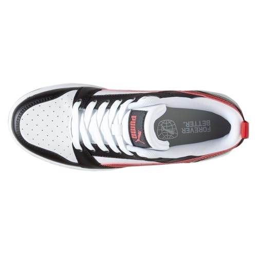 PUMA Kids Boys Rebound V6 Lo Lace Up Sneakers Shoes Casual - Black, Red, White - Size 5 M4