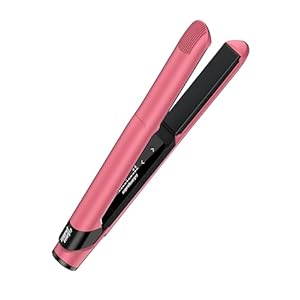 GLAMPALM Hair Straightener 1″ Ceramic flat iron Infused with Vita C, Korea’s No.1 Professional Salon Tool, 3D Swivel Cord&Dual Voltage, Digital LED(210°–450°), Gifts for valentine’s day, Pink (GP201T)