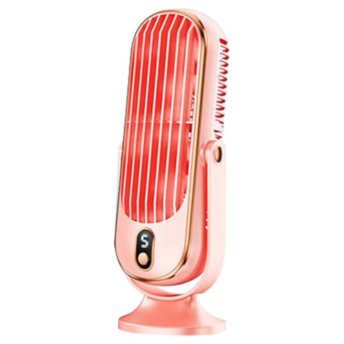 Fnfhsa Ventilador de Torre Sin Aspas Abatible de 720°, Ventilador Silencioso Oscilante con 5 Modos, Eficiencia Energética para Dormitorio Oficina Rosa