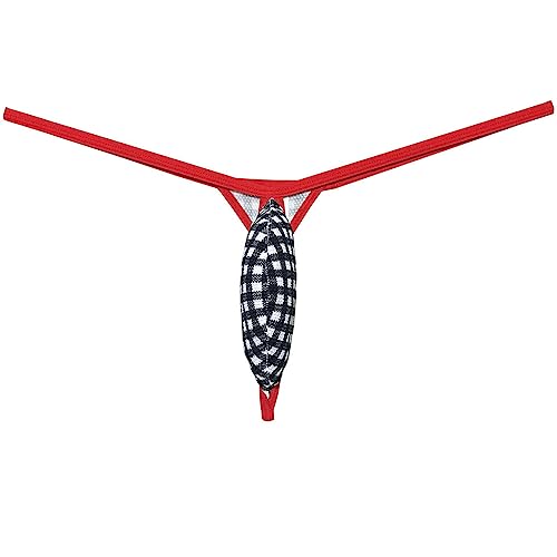 Men's Ultra Minimum Comerage G-string Thong Underpants Tiny Slip T-back Drop Shape Underwear Male Hot Micro Thong