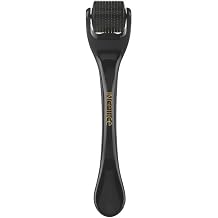 Derma Roller Titanium, Microneedling Roller with 540 Needles, Micro Needle Roller for Men and Women Skincare Tool Home Use - Piano Black
