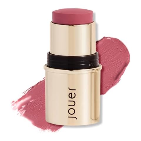 Jouer Blush & Bloom Cheek + Lipstick, Bare Rose - Hydrating Cream Blush Stick for Cheek and Lip Tint - Moisturizing Rose Hip and Squalane Oil Formula Cover