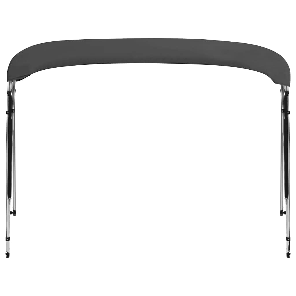 vidaXL Capote de bateau Bimini 4-Bow avec clips inox - Pare-soleil - Anthracite 243 x (230-244) x 137 cm
